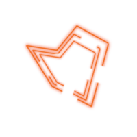 Orange Neon Frame png