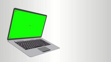 3D mockup laptop with tracking makers video