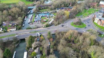 Time Lapse High Angle View of Central Watford City of England UK. March 3rd, 2024 video