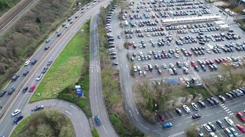 Zeit Ablauf hoch Winkel Aussicht von zentral Watford Stadt von England Vereinigtes Königreich. März 3., 2024 video