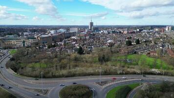 Time Lapse High Angle View of Central Watford City of England UK. March 3rd, 2024 video