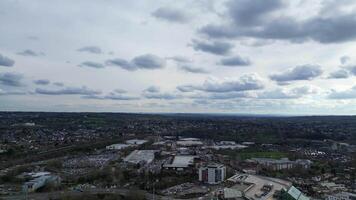 Zeit Ablauf hoch Winkel Aussicht von zentral Watford Stadt von England Vereinigtes Königreich. März 3., 2024 video