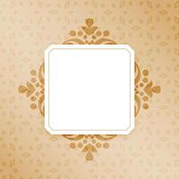 ethnic indian floral border frame background with text or image space vector