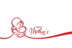 mother and baby silhouette design for happy mothers day vector