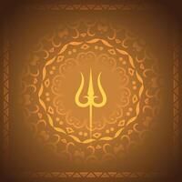 happy maha shivratri festival card with trishul design vector