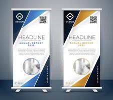 corporate roll up modern banner design vector