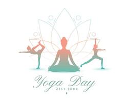 international yoga day background for ayurvedic-themed backdrop vector