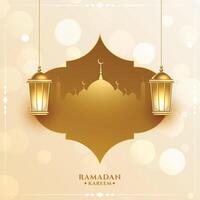 ramadan kareem eid festival blessings greeting design vector