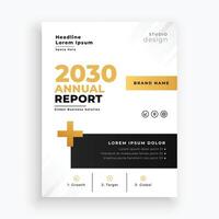 stylish annual report cover template for modern business vector