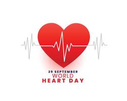 happy international heart day poster for global care and safety vector