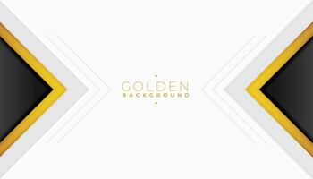 white backdrop banner with stylish golden abstract design vector