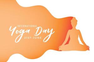 paper style 21st june international yoga day background design vector