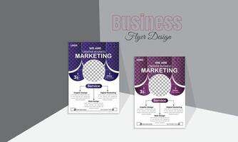 Modern colorful business flyer design. A4 size vector template