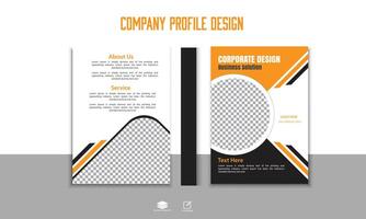 Corporate business presentation guide brochure template, Annual report design, A4 size. vector