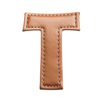 AI generated Leather alphabet on transparent background png