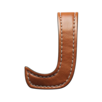 AI generated Leather alphabet on transparent background png