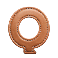 AI generated Leather alphabet on transparent background png