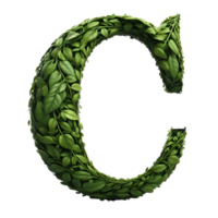 AI generated Alphabet made from leaves. png