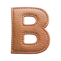 AI generated Leather alphabet on transparent background png