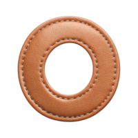 AI generated Leather alphabet on transparent background png