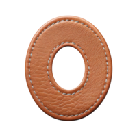 AI generated Leather alphabet on transparent background png