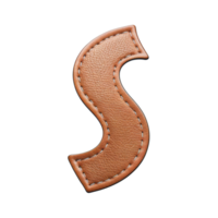 AI generated Leather alphabet on transparent background png