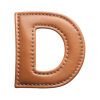 AI generated Leather alphabet on transparent background png