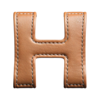 AI generated Leather alphabet on transparent background png