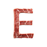 ai generiert roh Fleisch Alphabet auf transparent Hintergrund png