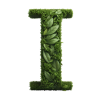 AI generated Alphabet made from leaves. png