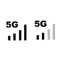 5G signal icon. Flat illustration of 5G signal vector icon for web design. resources graphic element design. Vector illustration with application and technology UI themes