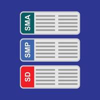 Set of web buttons for websites. Flat design. Vector illustration. resources graphic element design. Vector illustration with education and stationery themes