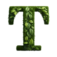 AI generated Alphabet made from leaves. png