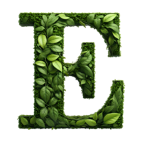 AI generated Alphabet made from leaves. png