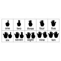 Counting game for children and adults. Count how many hands and write the result. resources graphic element design. Vector illustration with an educational theme.