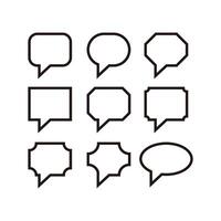 Speech bubble icons set. Talk, talk, chat, comment, think, speak symbols. Vector illustration. Vector illustration with technology and UI themes