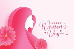 beautiful international women's day wishes background design vector