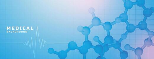 médico moléculas química Ciencias bandera diseño vector