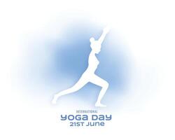 21st june international yoga day celebration background design vector