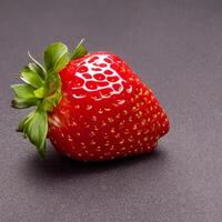 AI generated strawberry fruit isolated on a transparent background generative ai photo