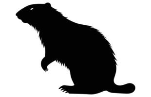 Groundhog Walking silhouette design, groundhog Walking black vector design ,