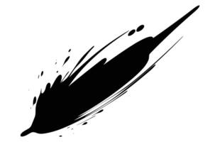 paint brush stroke silhouette, Collection of brush stroke for black ink paint vector