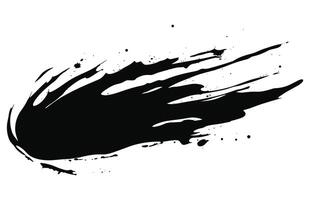 paint brush stroke silhouette, Collection of brush stroke for black ink paint vector