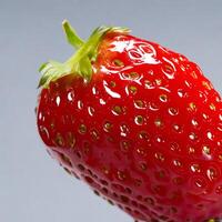 AI generated strawberry fruit isolated on a transparent background generative ai photo