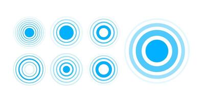 Signal concentric circles. Concentric rings. Epicenter theme. Radio station signal. Vector illustration