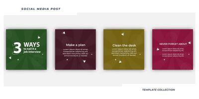 Tips social media tutorial, tips, post banner layout template background design element vector
