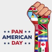 pan american day illustration vector design in flat style