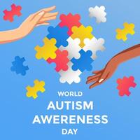 gradient world autism awareness day illustration vector design