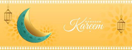 elegant ramadan kareem eid festival banner design vector