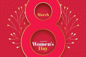 happy womens day creative concept background design vector